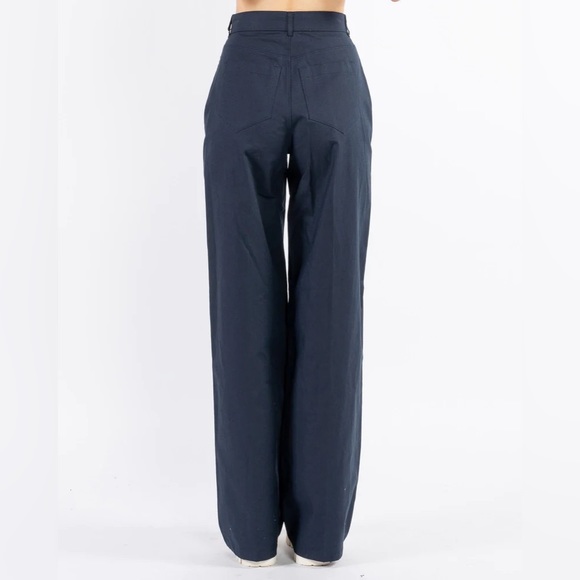 ✨THE SCRIPT✨Nicola High Waisted Pants in Navy - Picture 2 of 3